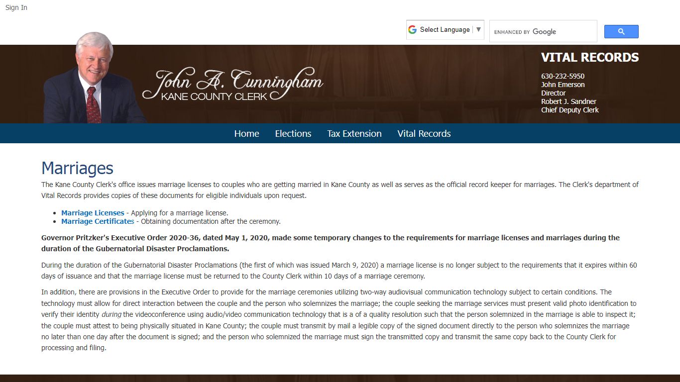 Vital Records - Kane County Clerk